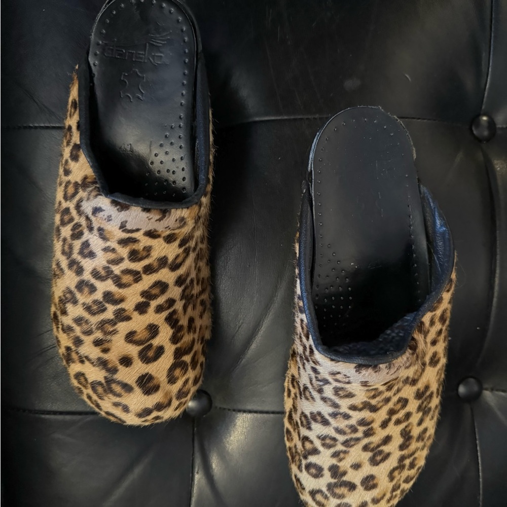 Dansko Leopard Clogs